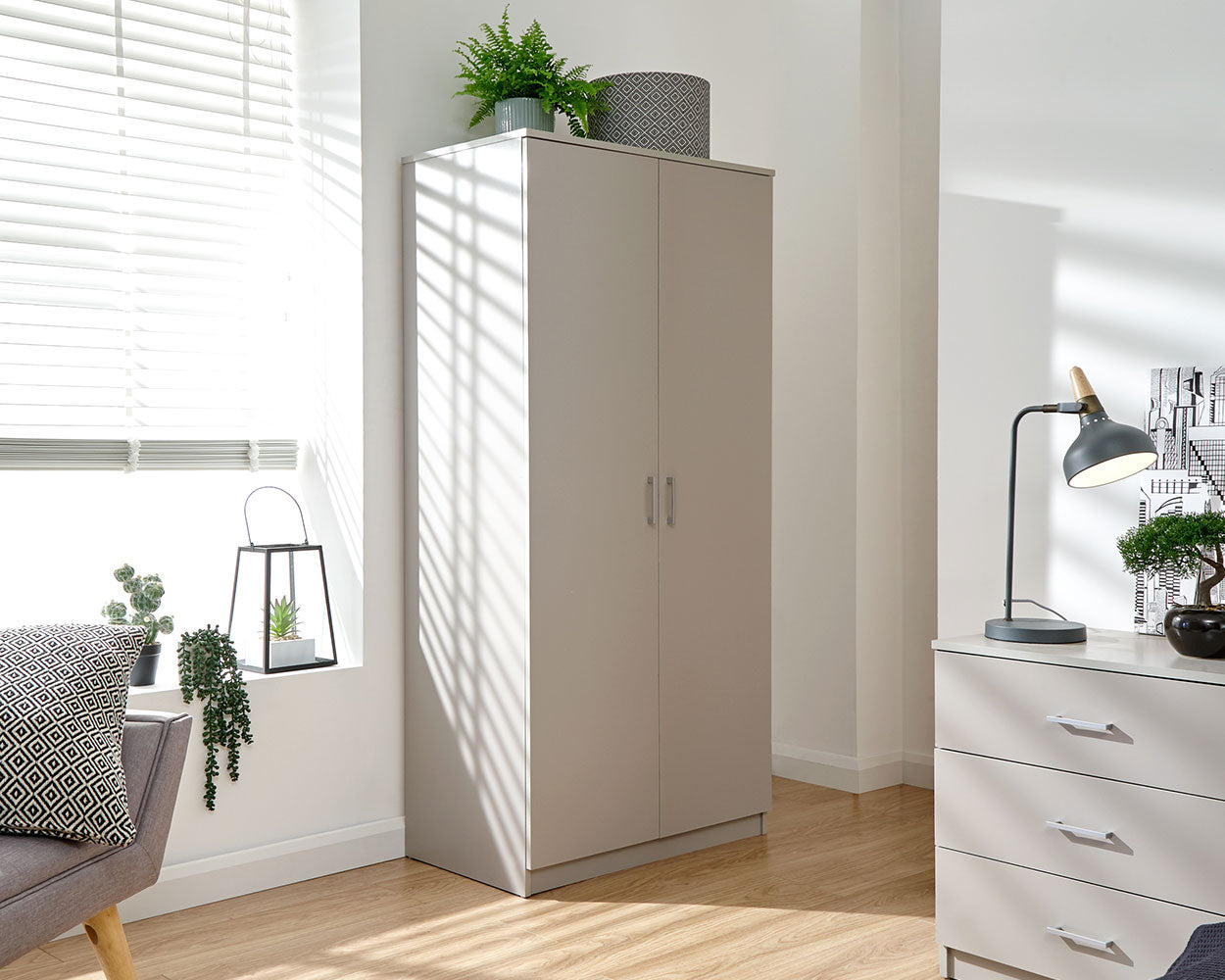 Panama 3 Piece Bedroom Furniture Set, Grey