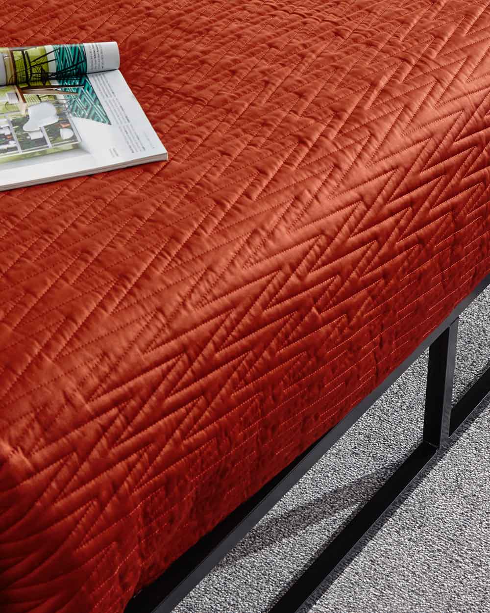 Platform double bed frame GFW lifestyle photo in a bedroom