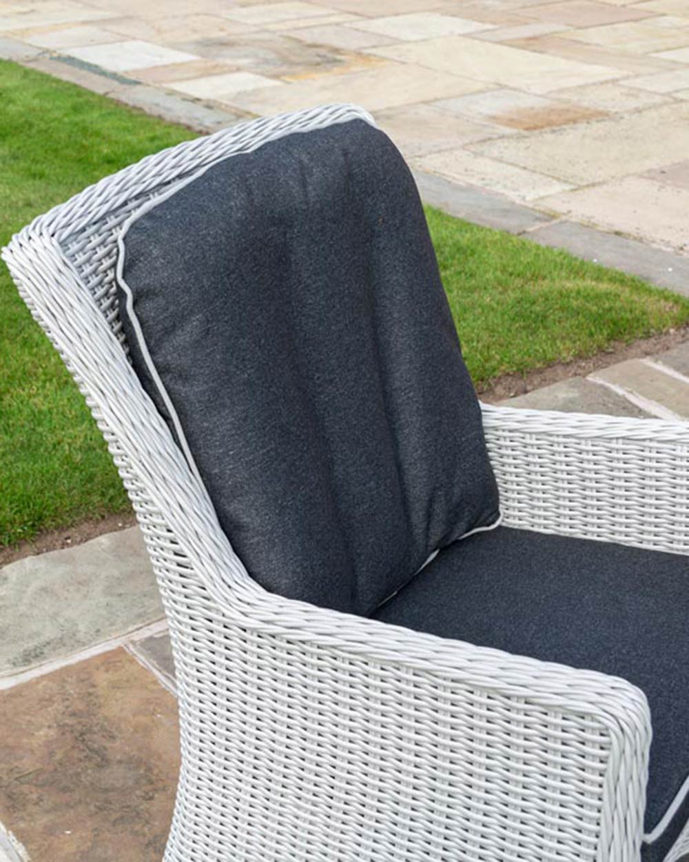 Side view of the beautiful and quality rattan garden furniture chair
