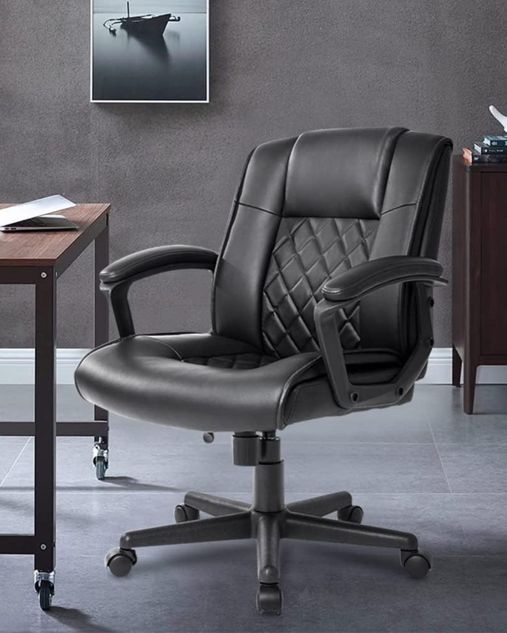 Qulomvs Ergonomic Office Desk Chair Black
