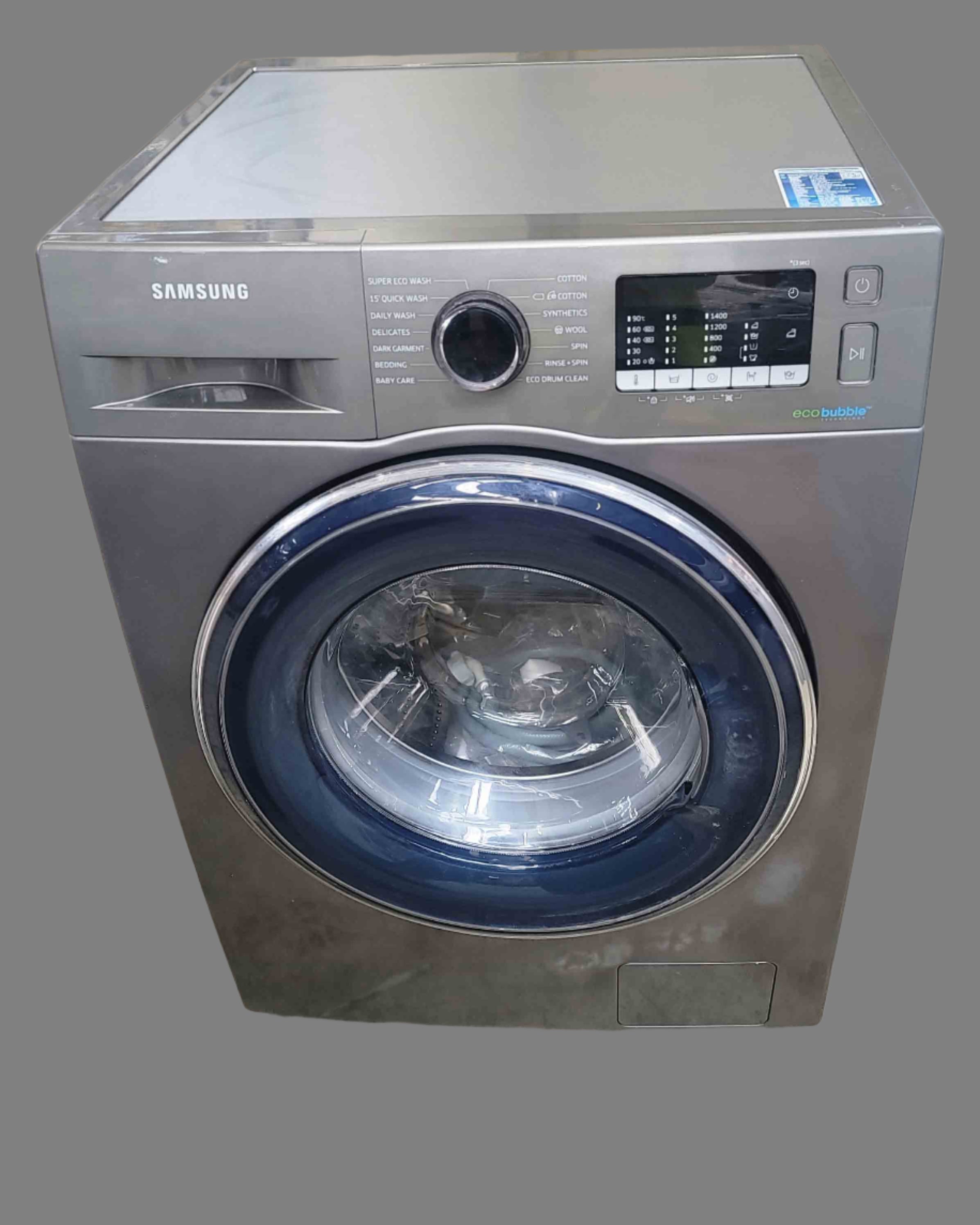 SAMSUNG 8kg Washing Machine Grey ww80j5555FX