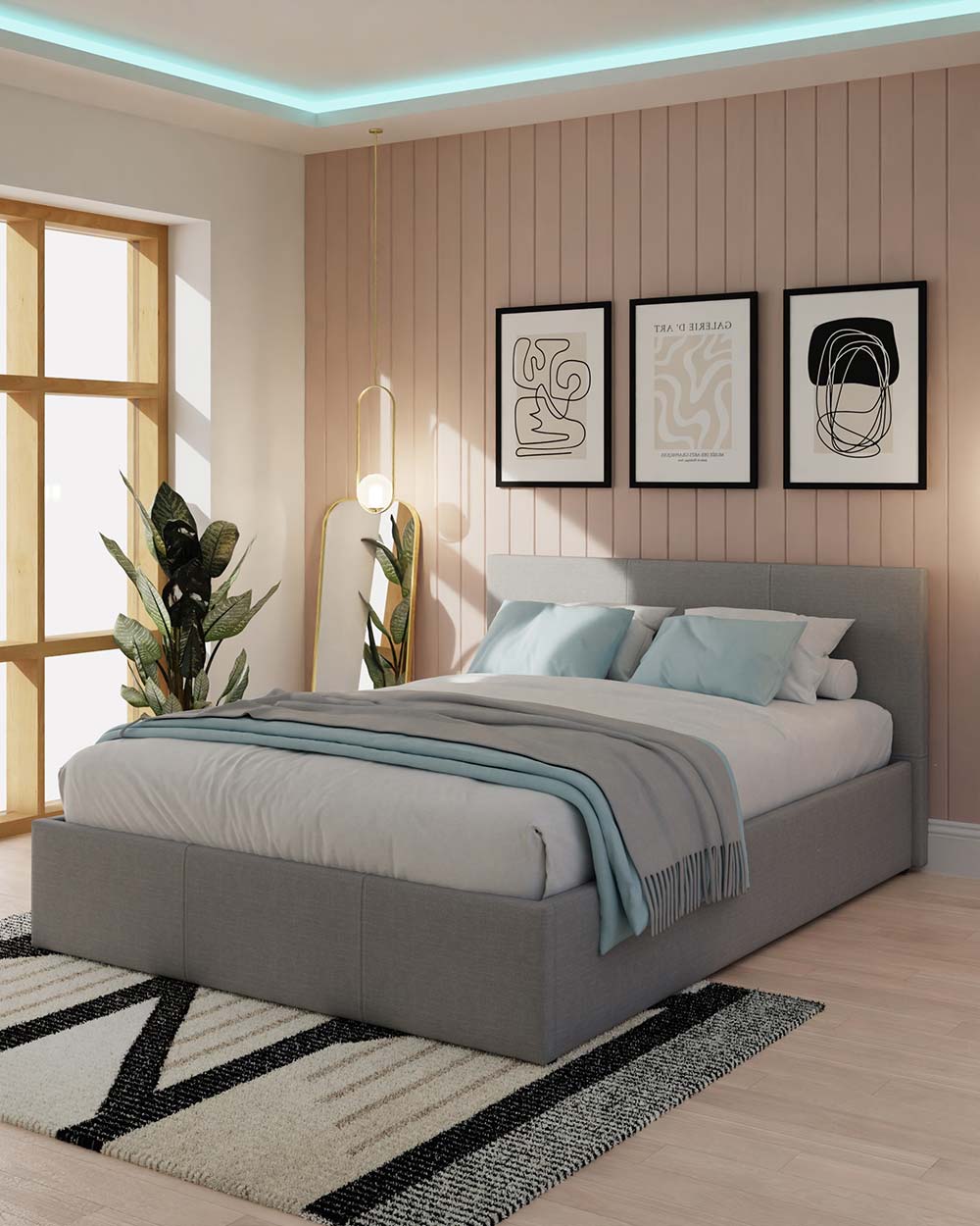 side lift storage bed ottoman bedroom setting