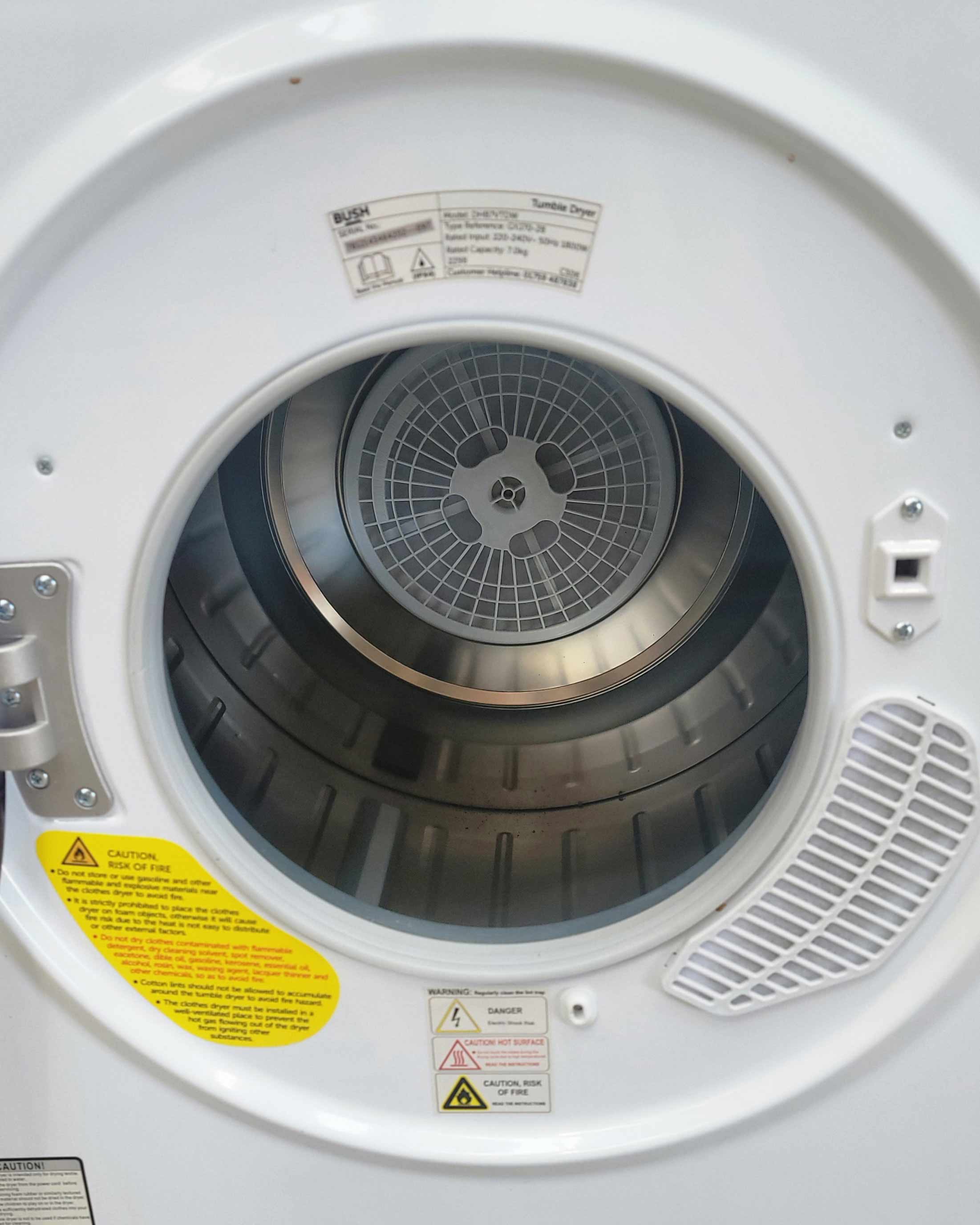BUSH Venting Tumble Dryer White 7kg dhb7vtdw