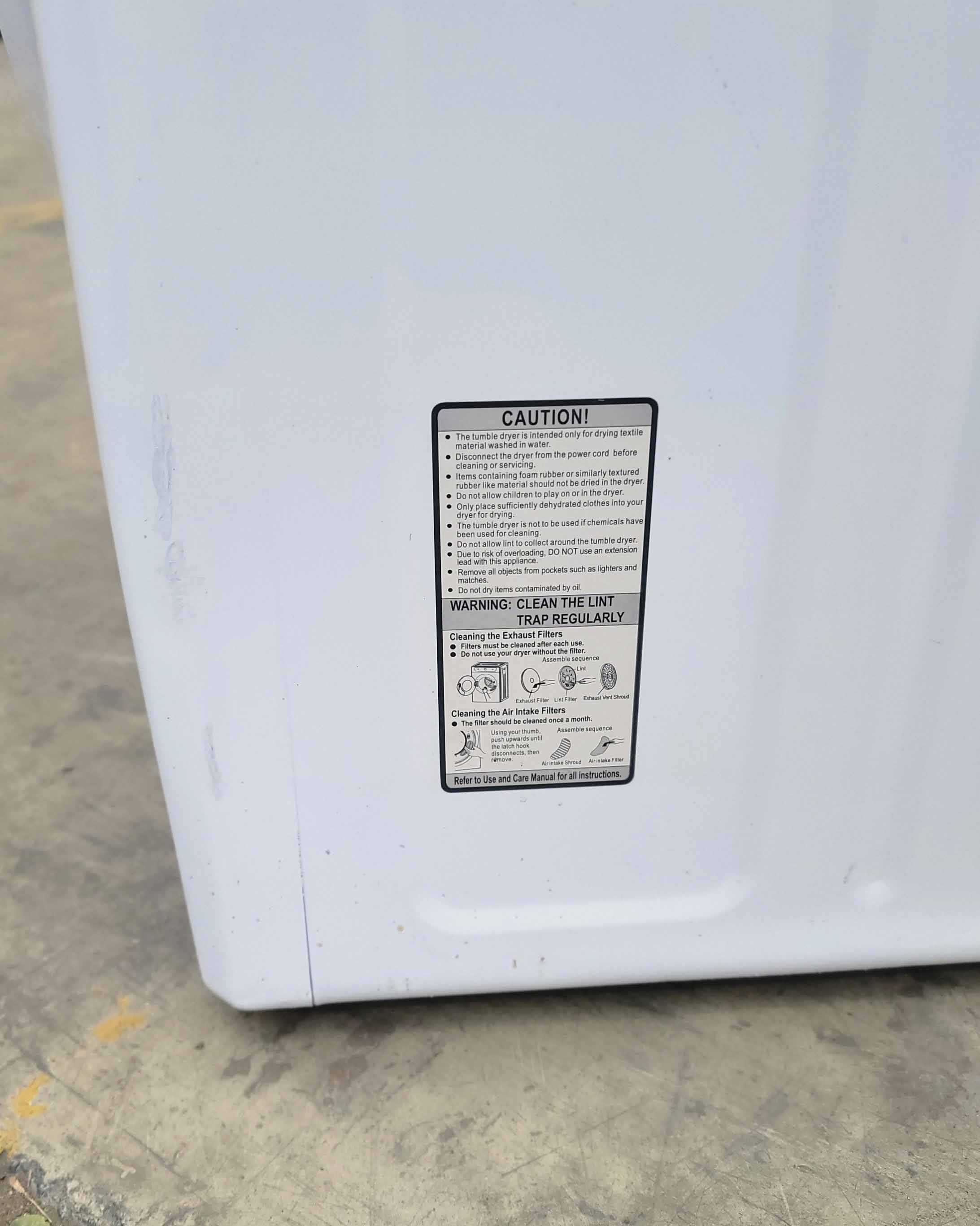 BUSH Venting Tumble Dryer White 7kg dhb7vtdw