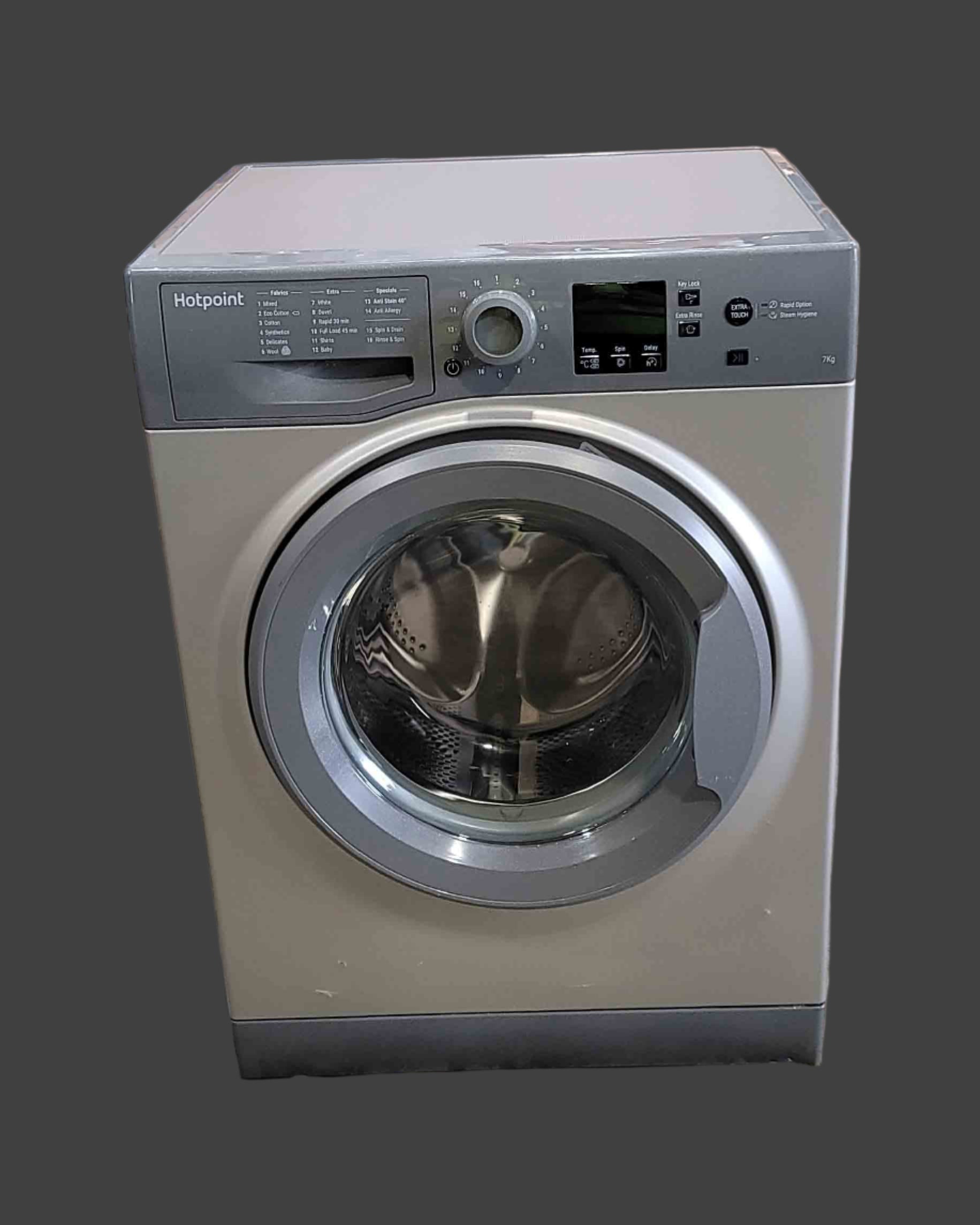HOTPOINT Washing Machine 7kg Grey NSWM743UWUKN