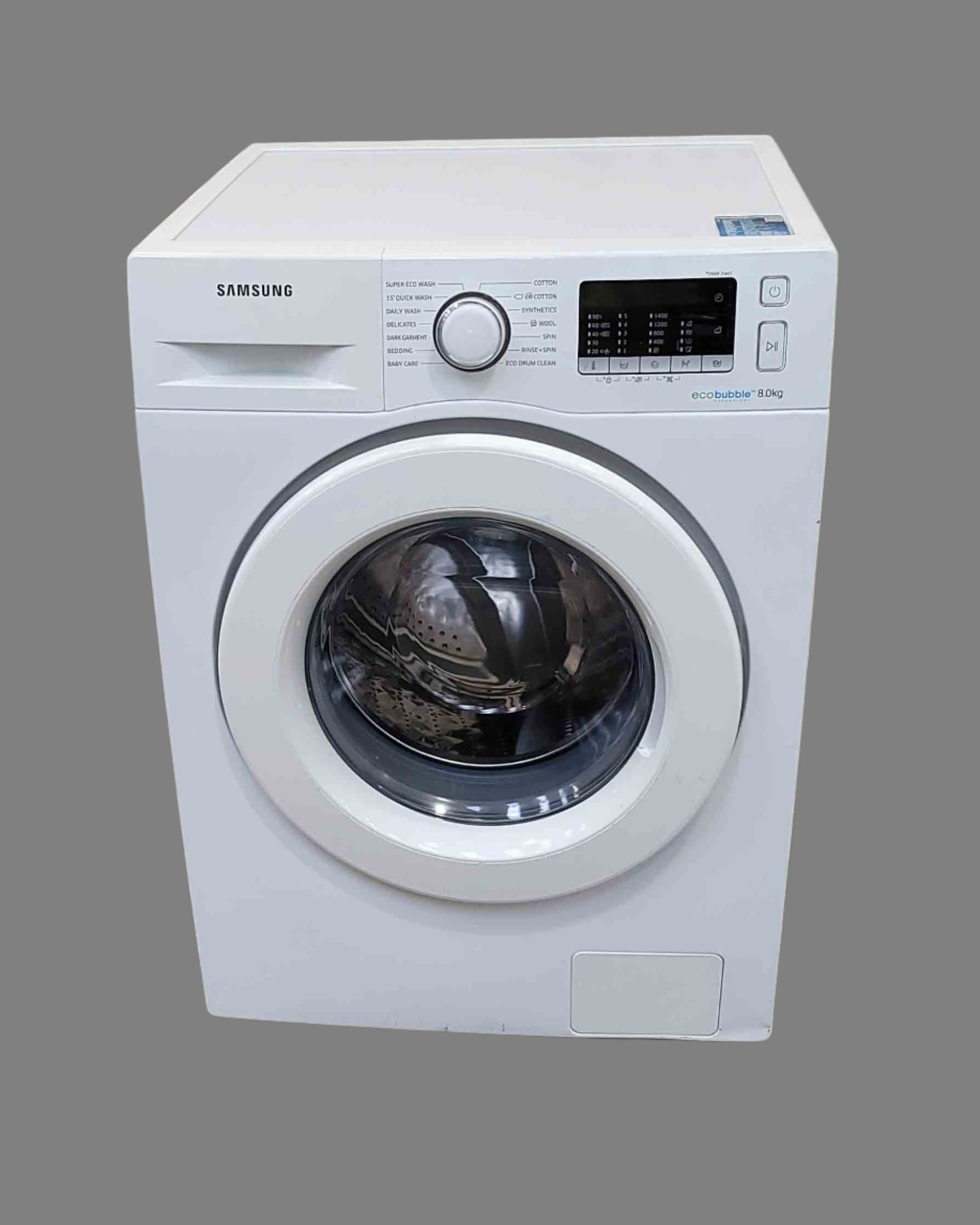 SAMSUNG White 8kg Washing Machine WW80J5555 MW