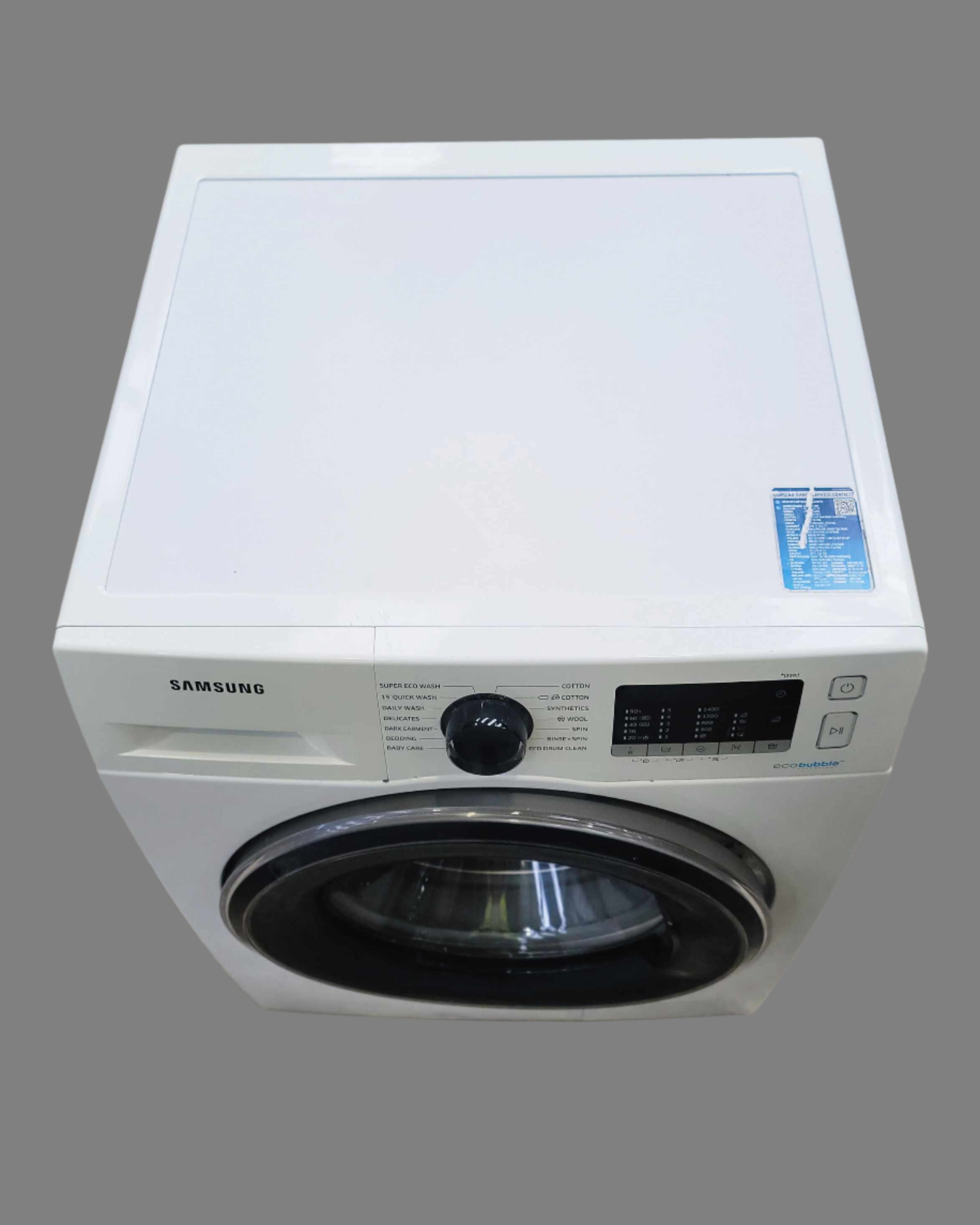 SAMSUNG Washing Machine WW80J5555 FW White 8kg