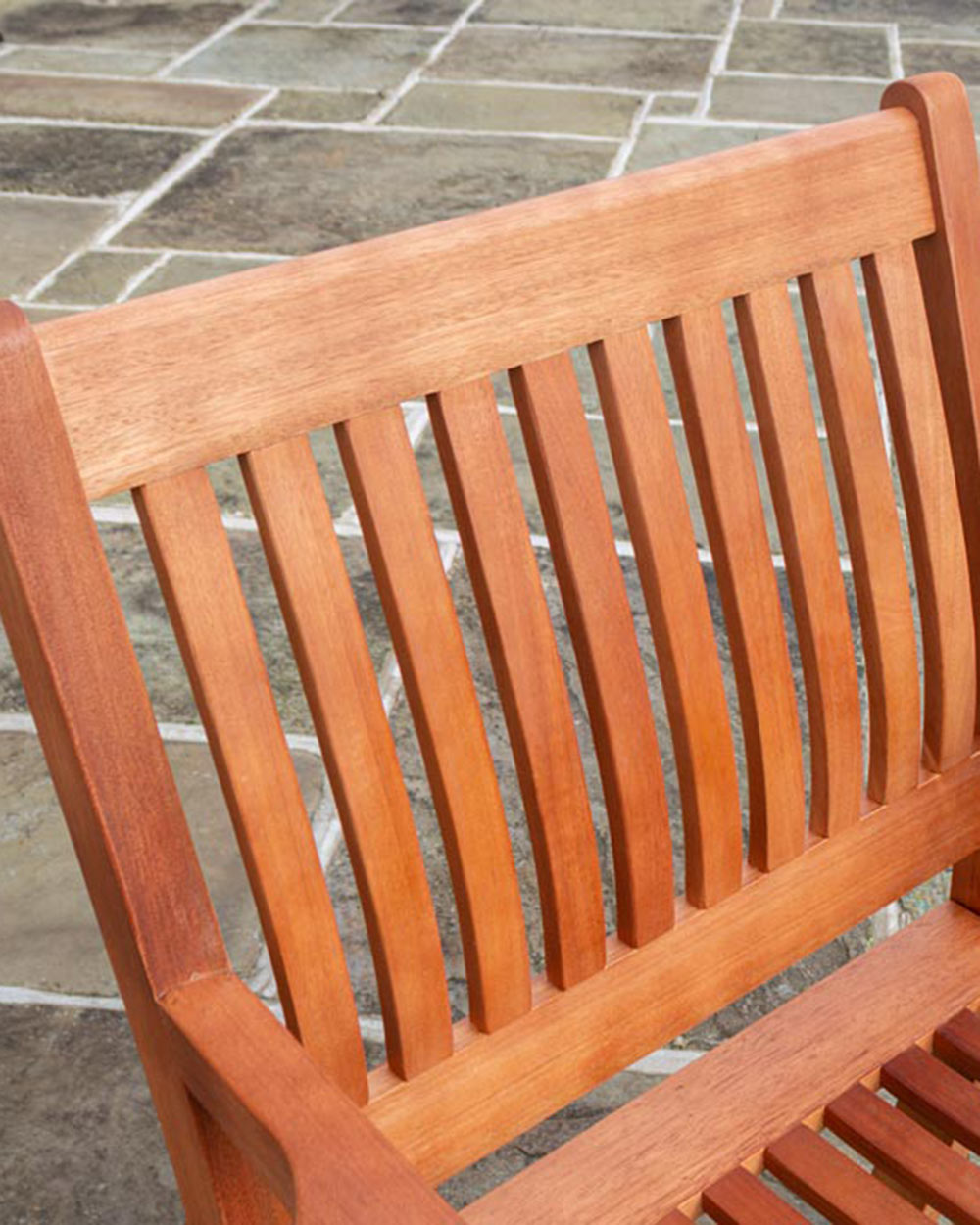 close up lifestyle image of  the garden furniture set armchair backrest