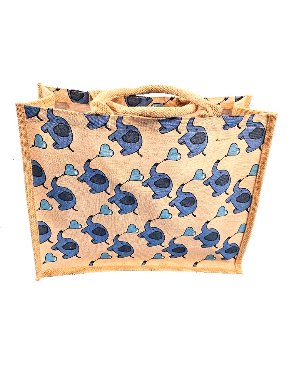 Elephant Heart Jute Shopping Bag For Life 100% Biodegradable