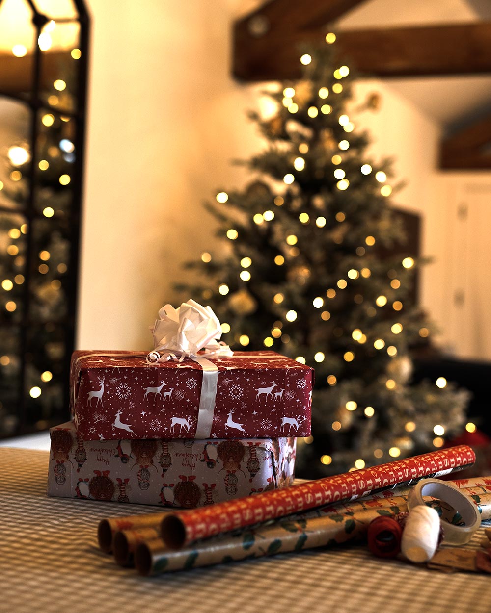 Christmas Wrapping Paper Reindeer Set