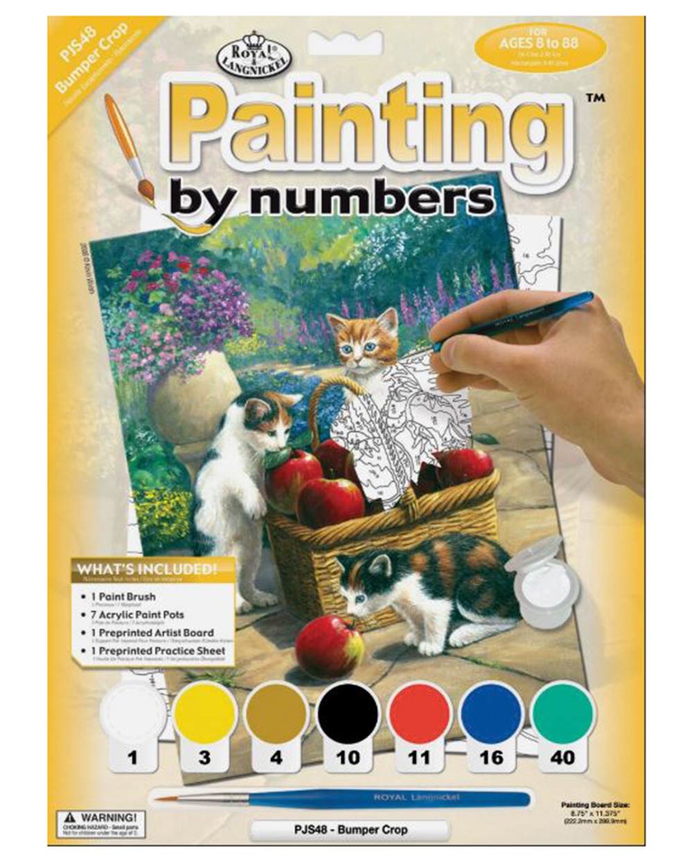 Painting By Numbers Kit Bumper Crop Kittens Cats Age 8+