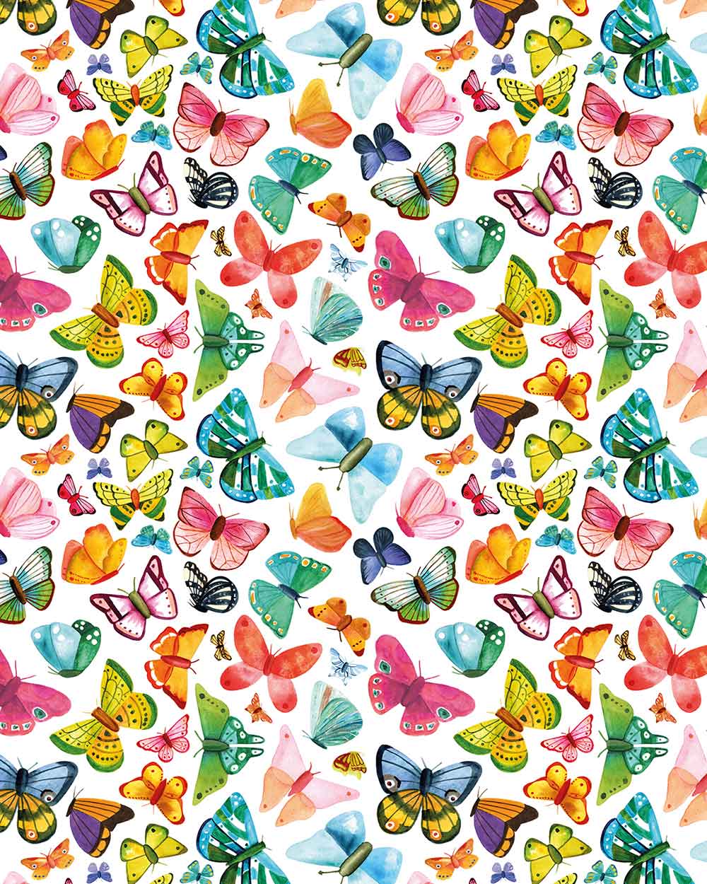 Butterfly wrapping paper set colourful plastic free paper close up of the print