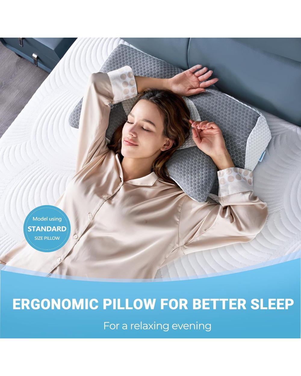 Elviros Cervical Memory Foam Pillow Butterfly