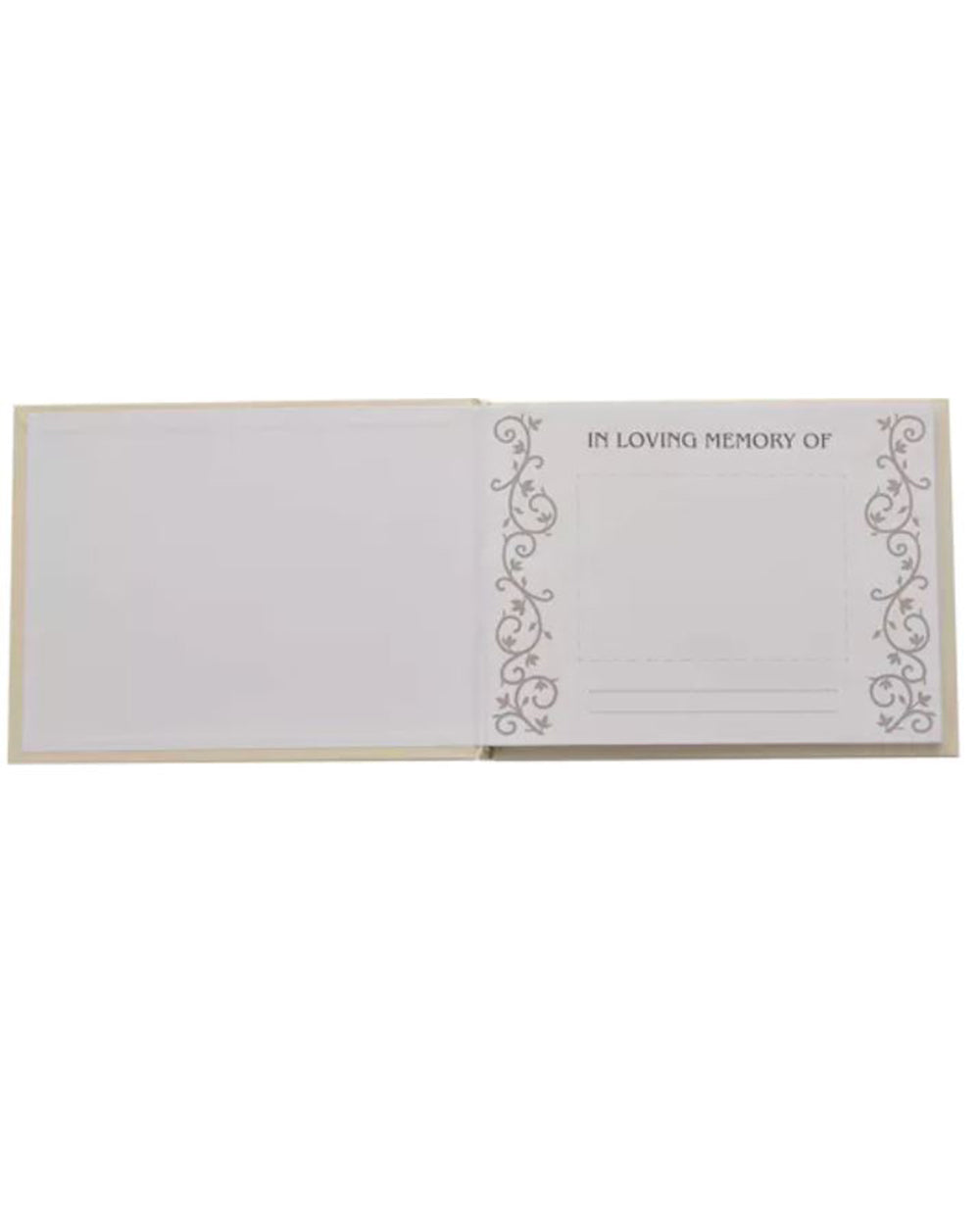 Funeral Memory Guest Book Condolence Leatherette Cream