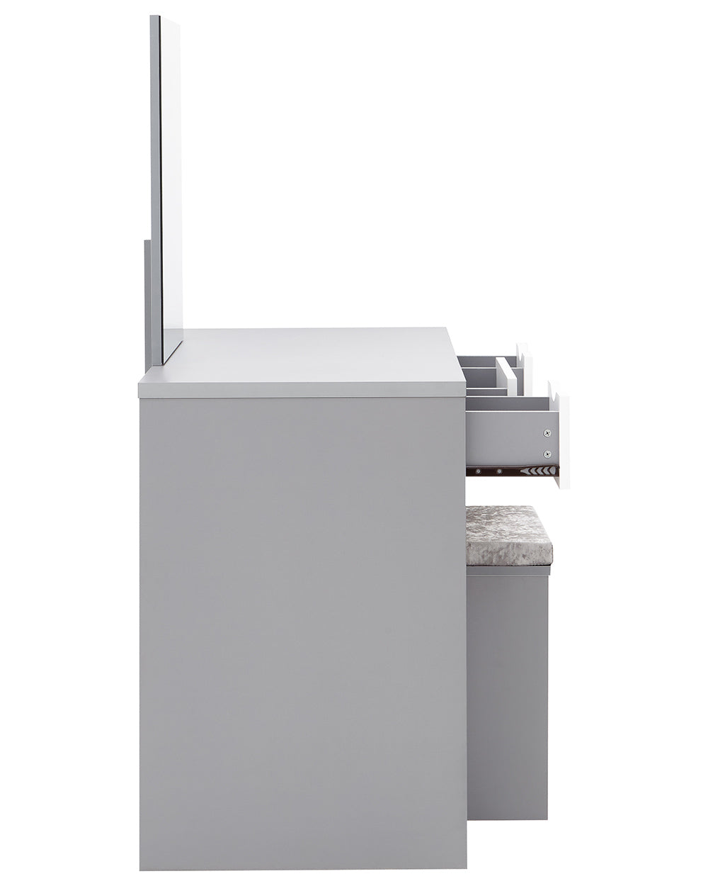 cut out image of the full dressing table set on a white background side view
