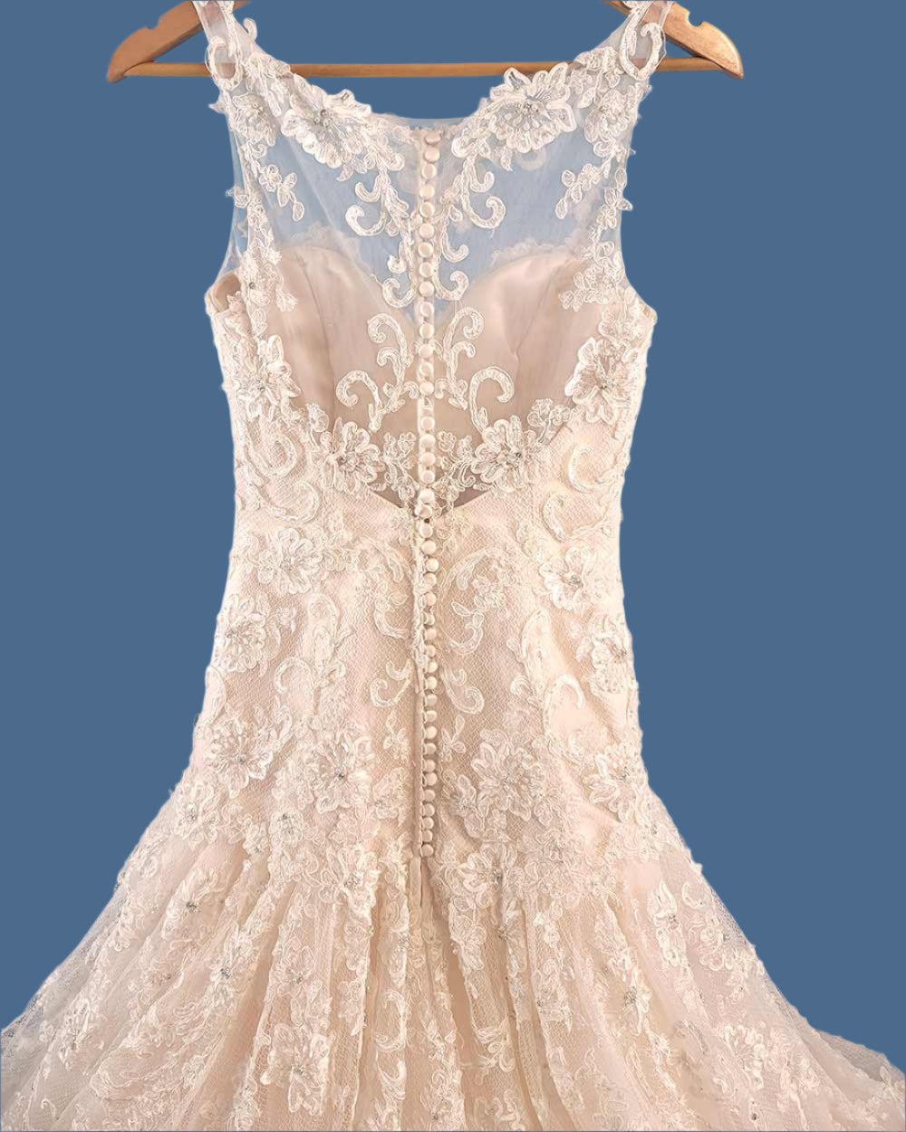 Jasmine Couture Champagne A line Wedding Dress Size 10