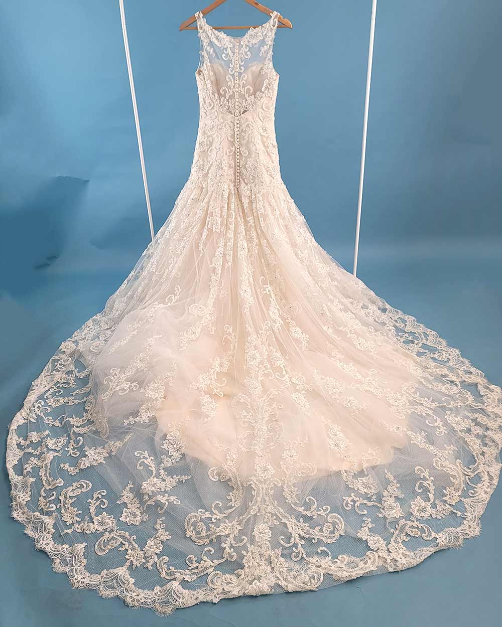 Jasmine Couture Champagne A line Wedding Dress Size 10