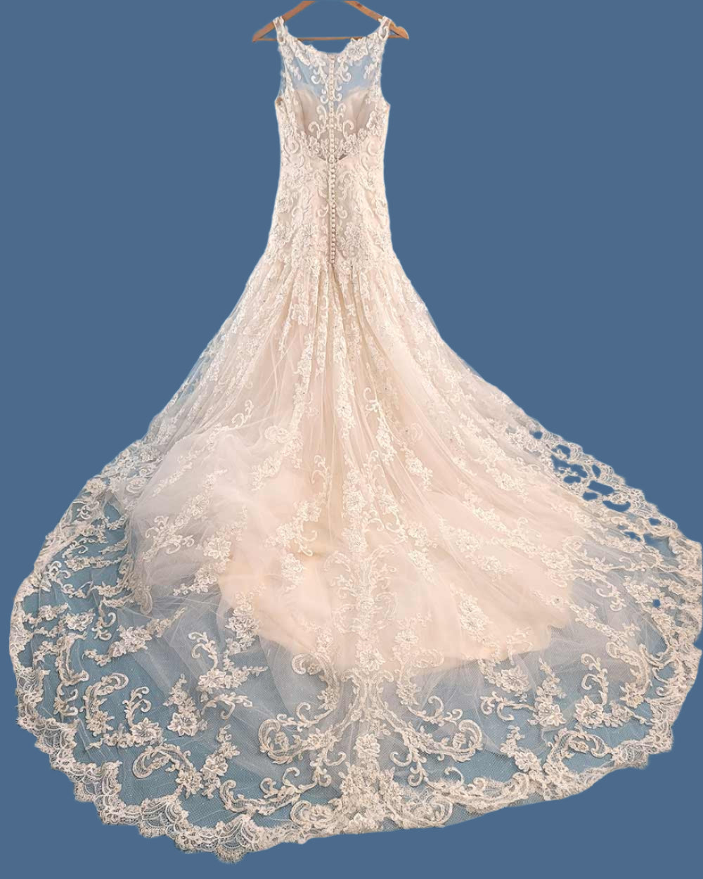 Jasmine Couture Champagne A line Wedding Dress Size 10