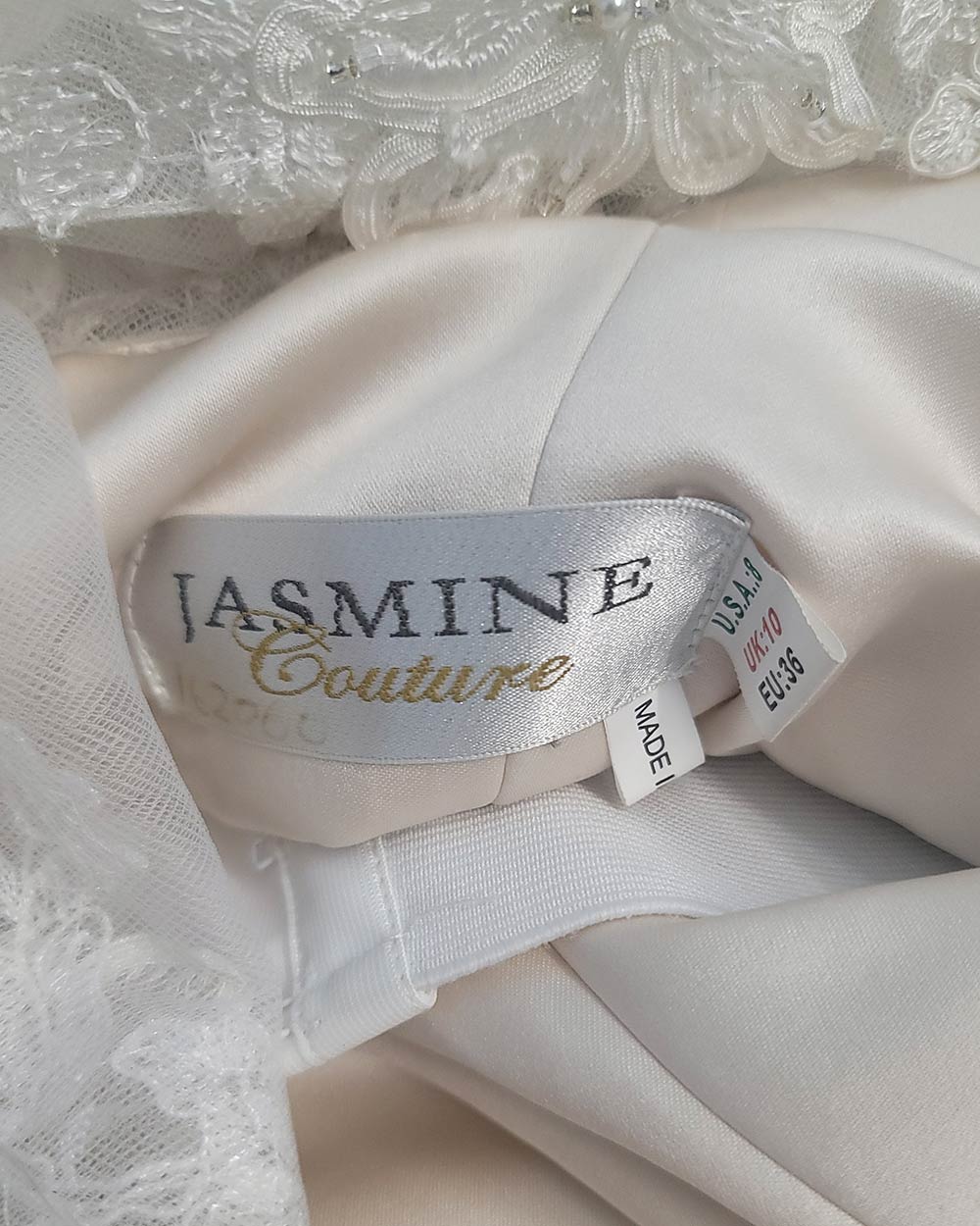 Jasmine Couture Champagne A line Wedding Dress Size 10