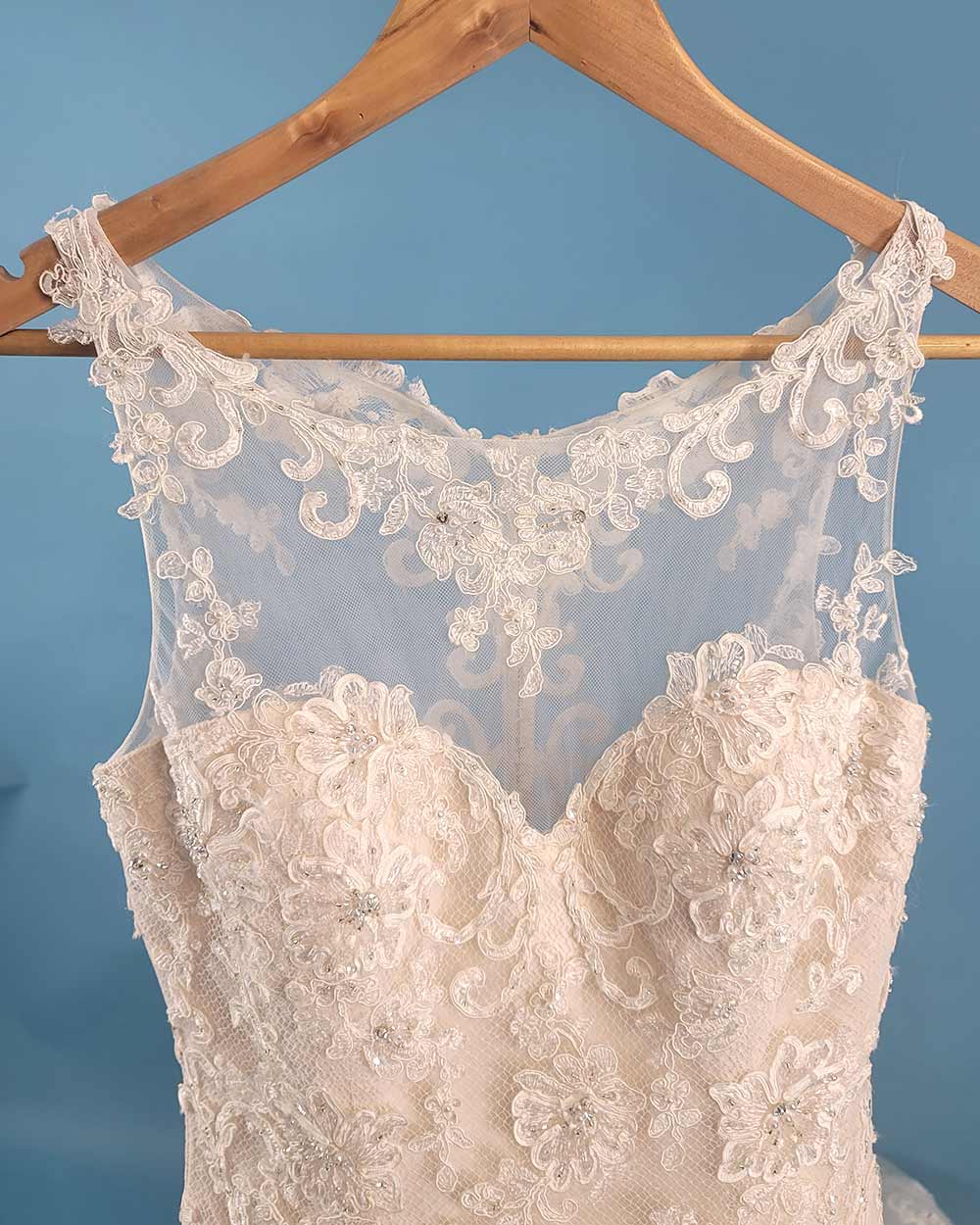 Jasmine Couture Champagne A line Wedding Dress Size 10