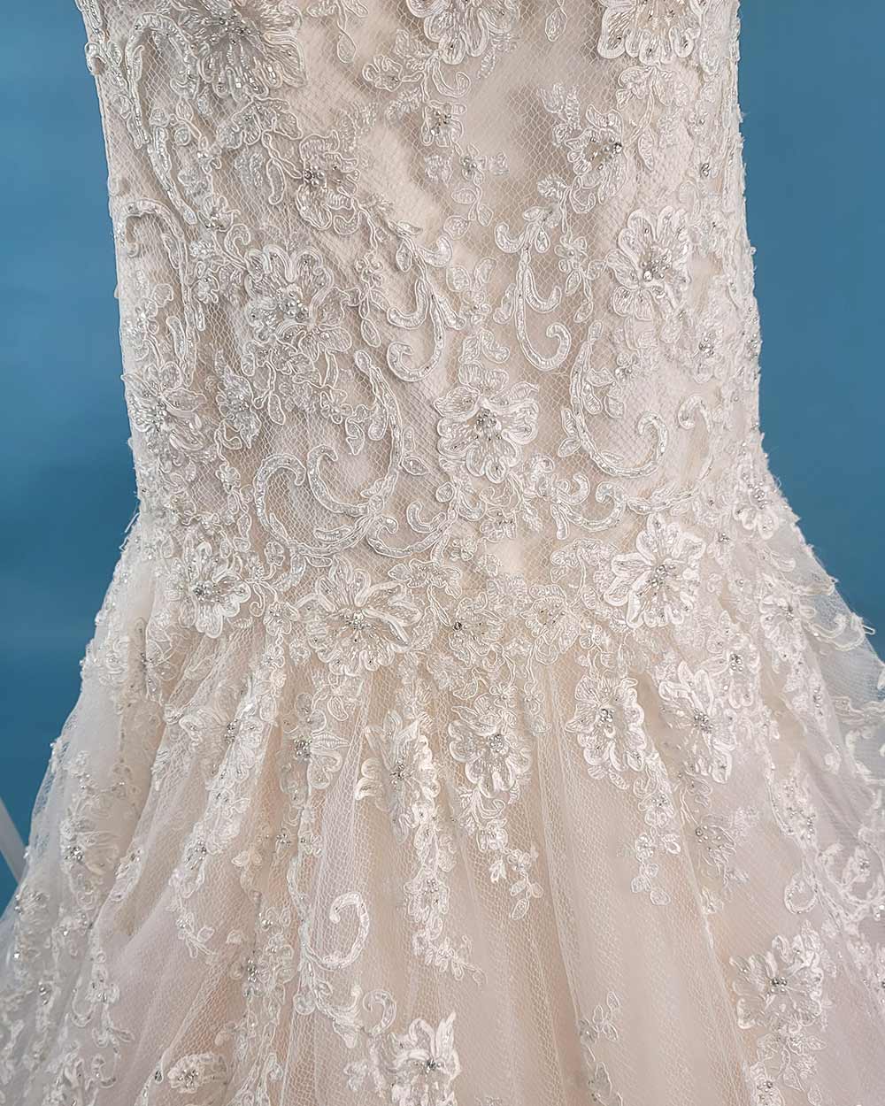 Jasmine Couture Champagne A line Wedding Dress Size 10