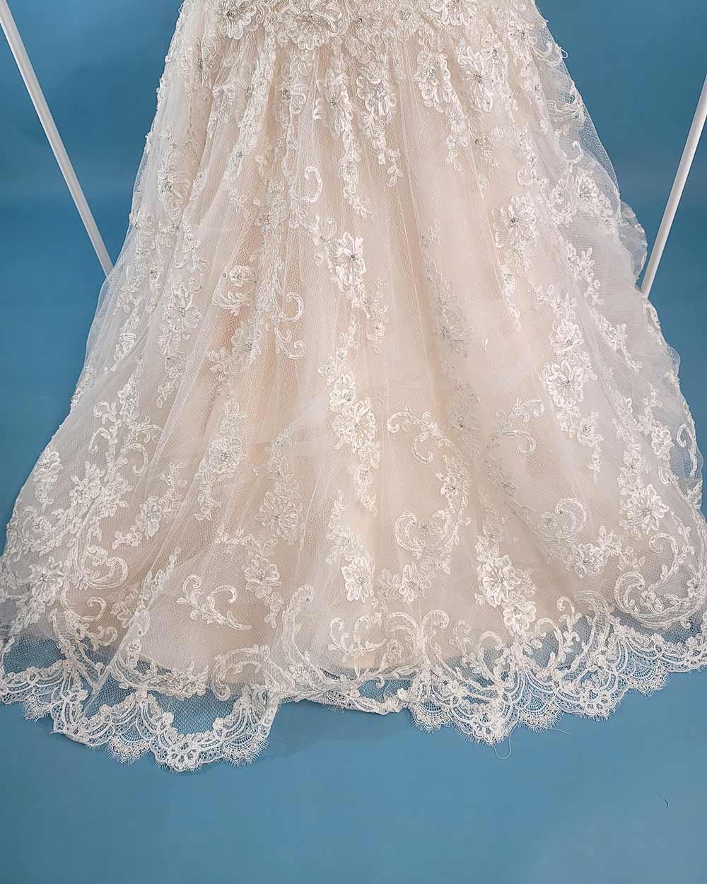 Jasmine Couture Champagne A line Wedding Dress Size 10