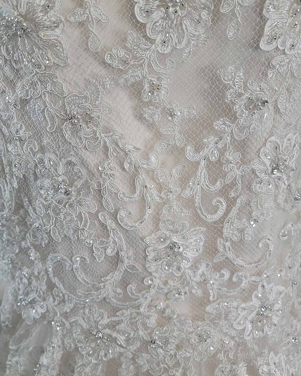 Jasmine Couture Champagne A line Wedding Dress Size 10