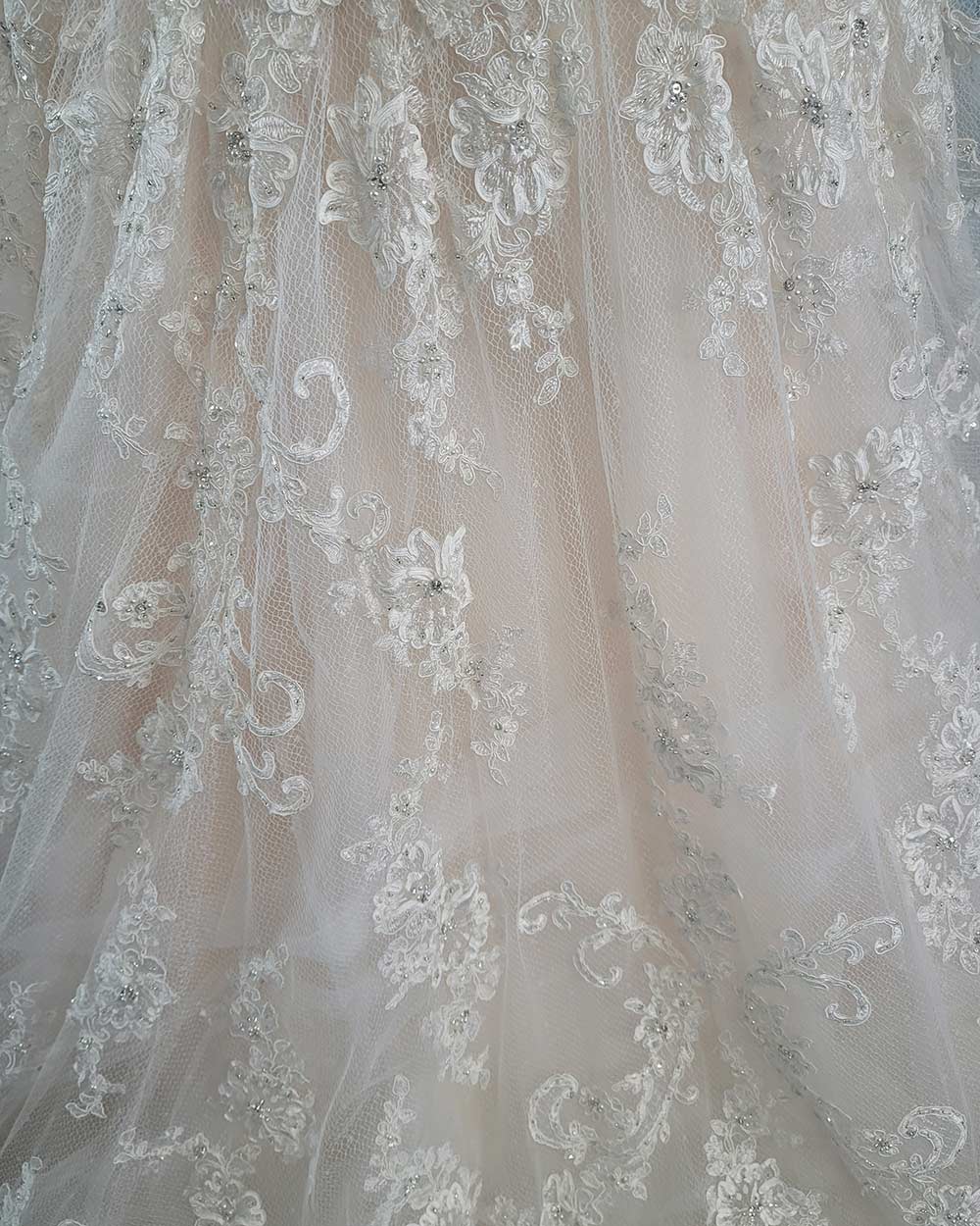 Jasmine Couture Champagne A line Wedding Dress Size 10