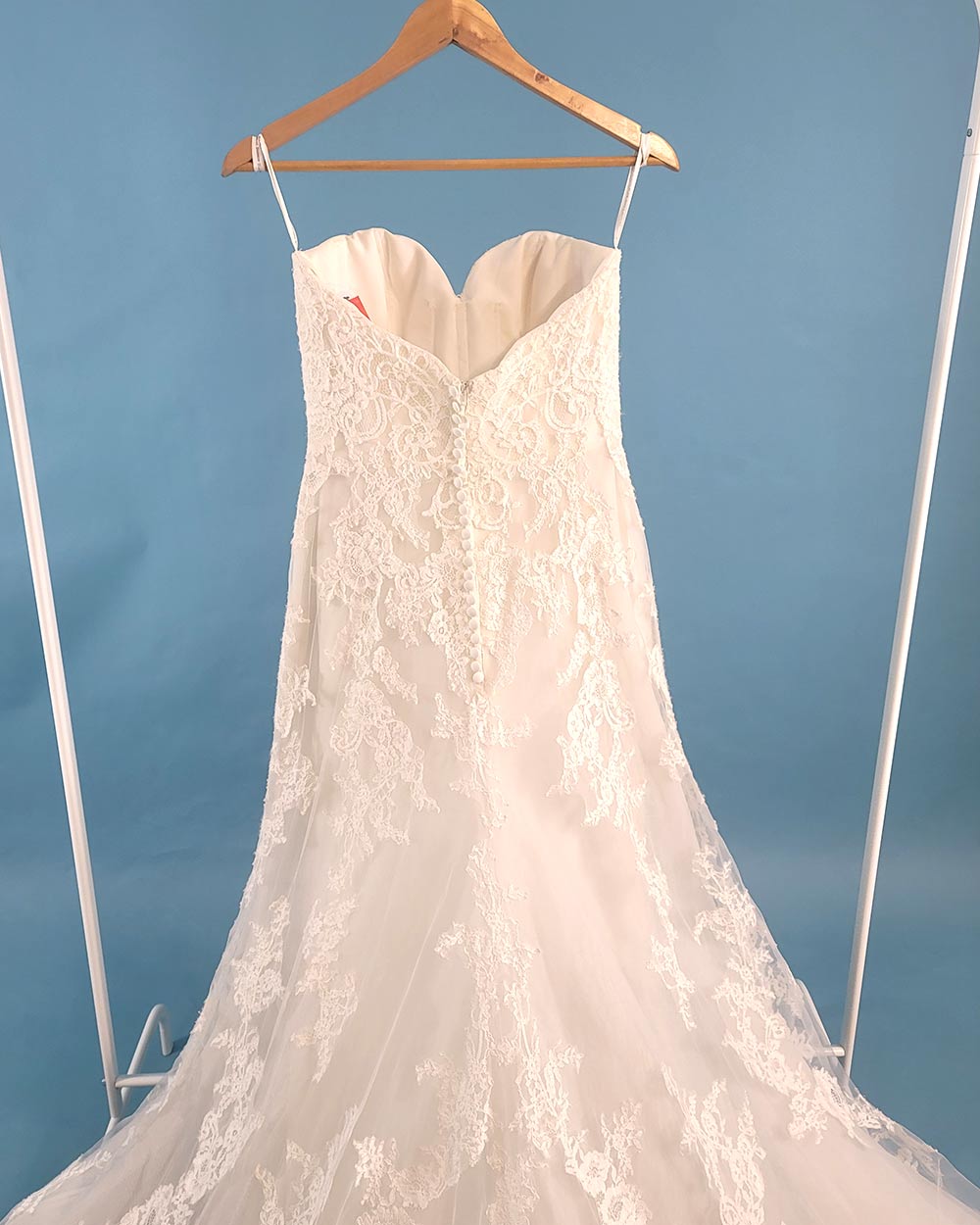 Ella Rosa Ivory A Line Strapless Wedding Dress Size 10
