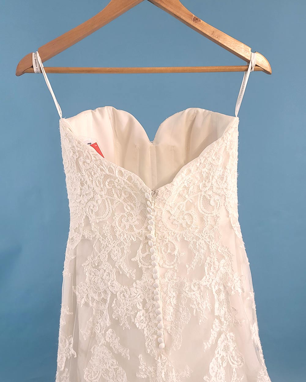 Ella Rosa Ivory A Line Strapless Wedding Dress Size 10