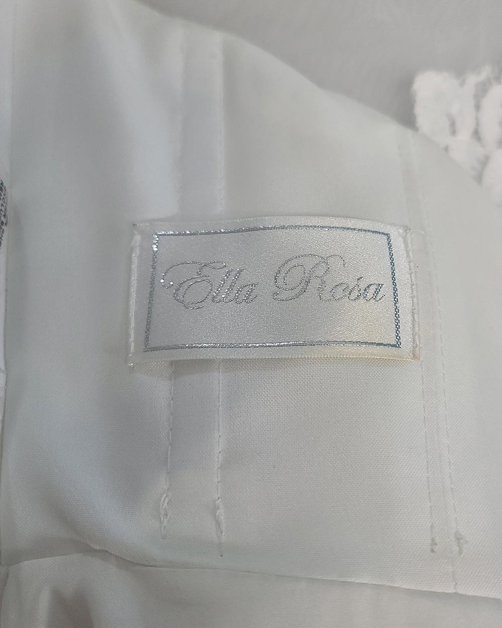 Ella Rosa Ivory A Line Strapless Wedding Dress Size 10