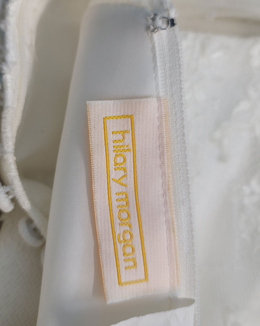 Hilary Morgan Ivory Illusion Lace Wedding Dress Size 10
