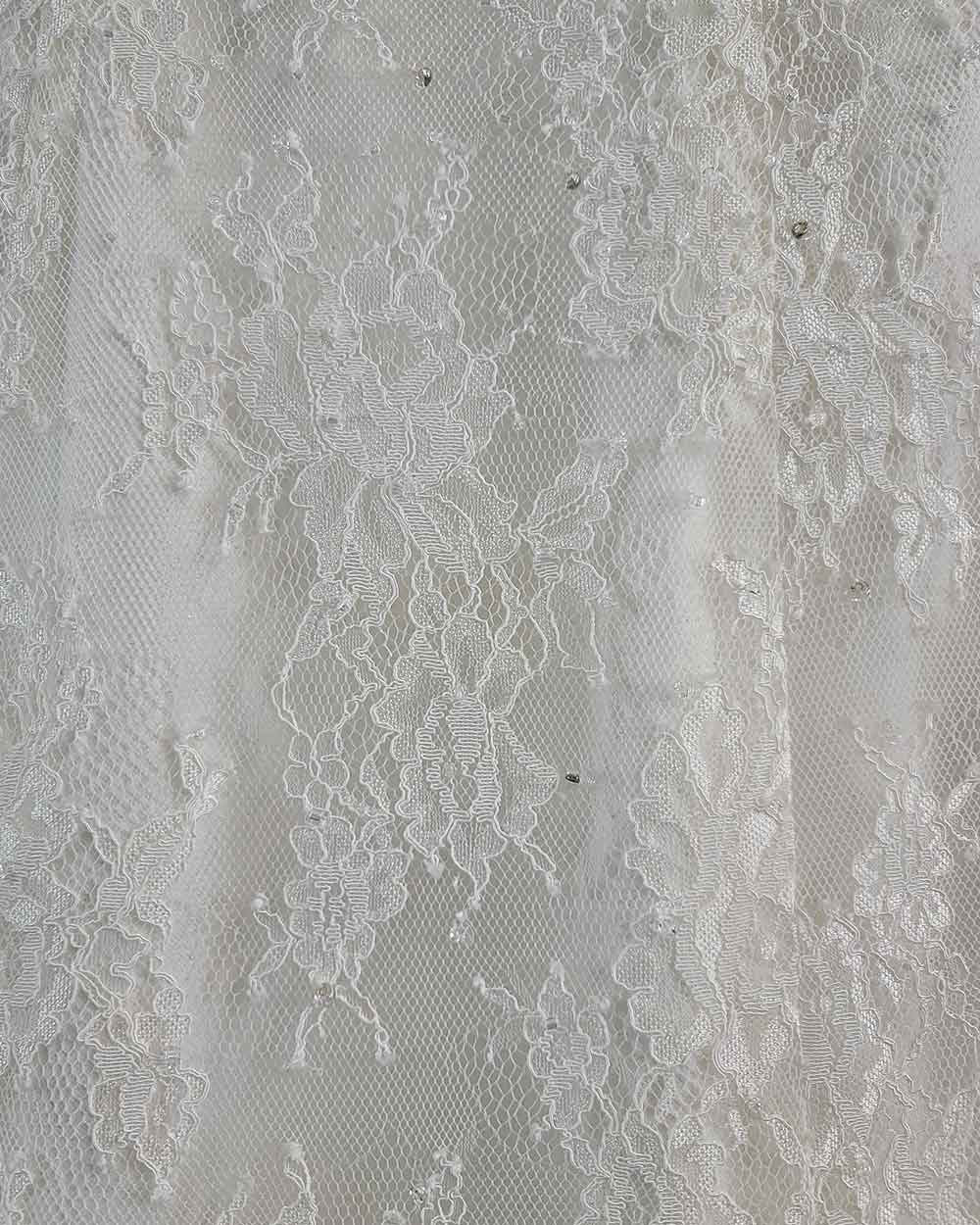 Hilary Morgan Ivory Illusion Lace Wedding Dress Size 10