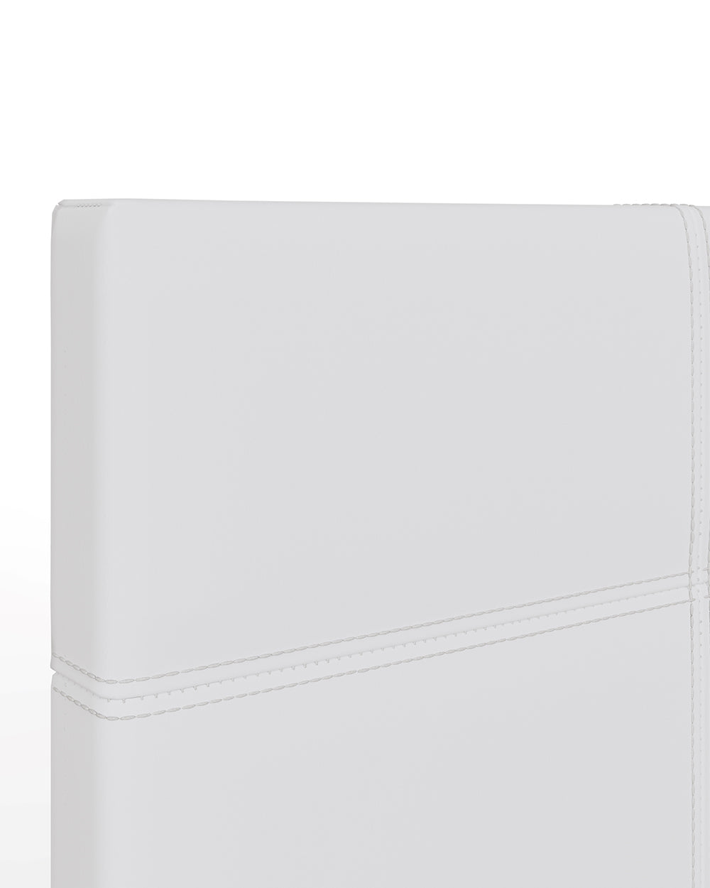 End Lift Ottoman Single Bed White Faux Leather 90cm