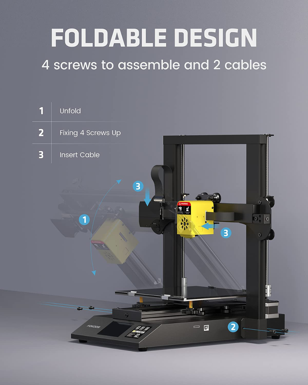 FoKoos Odin-5 F3 3D Printer Black