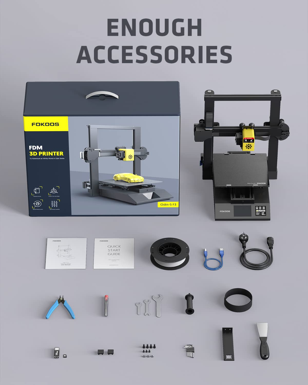 FoKoos Odin-5 F3 3D Printer Black