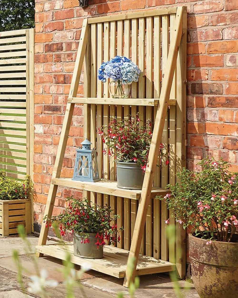 Garden Creations Garden Display Plant Stand Slatted Rowlinson