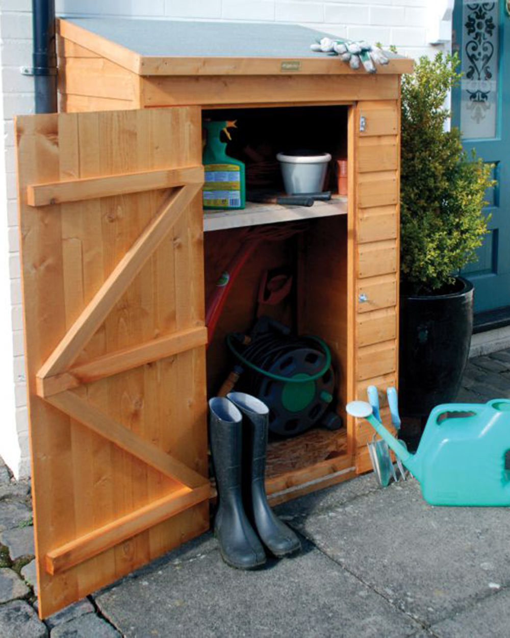 Wooden Garden Storage Tool Shed With Shelf 690L