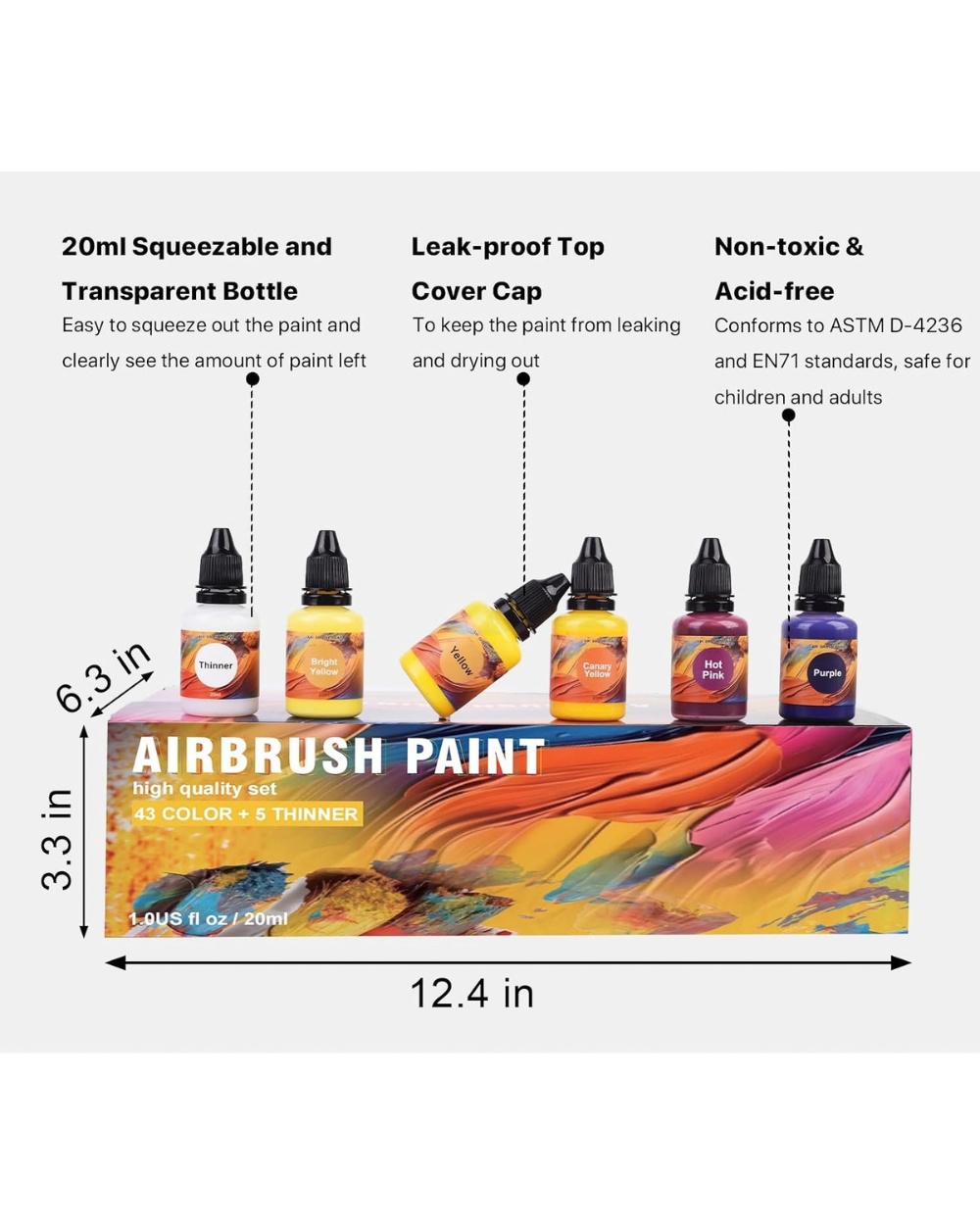Gocheer Airbrush Paint Set 43 Piece