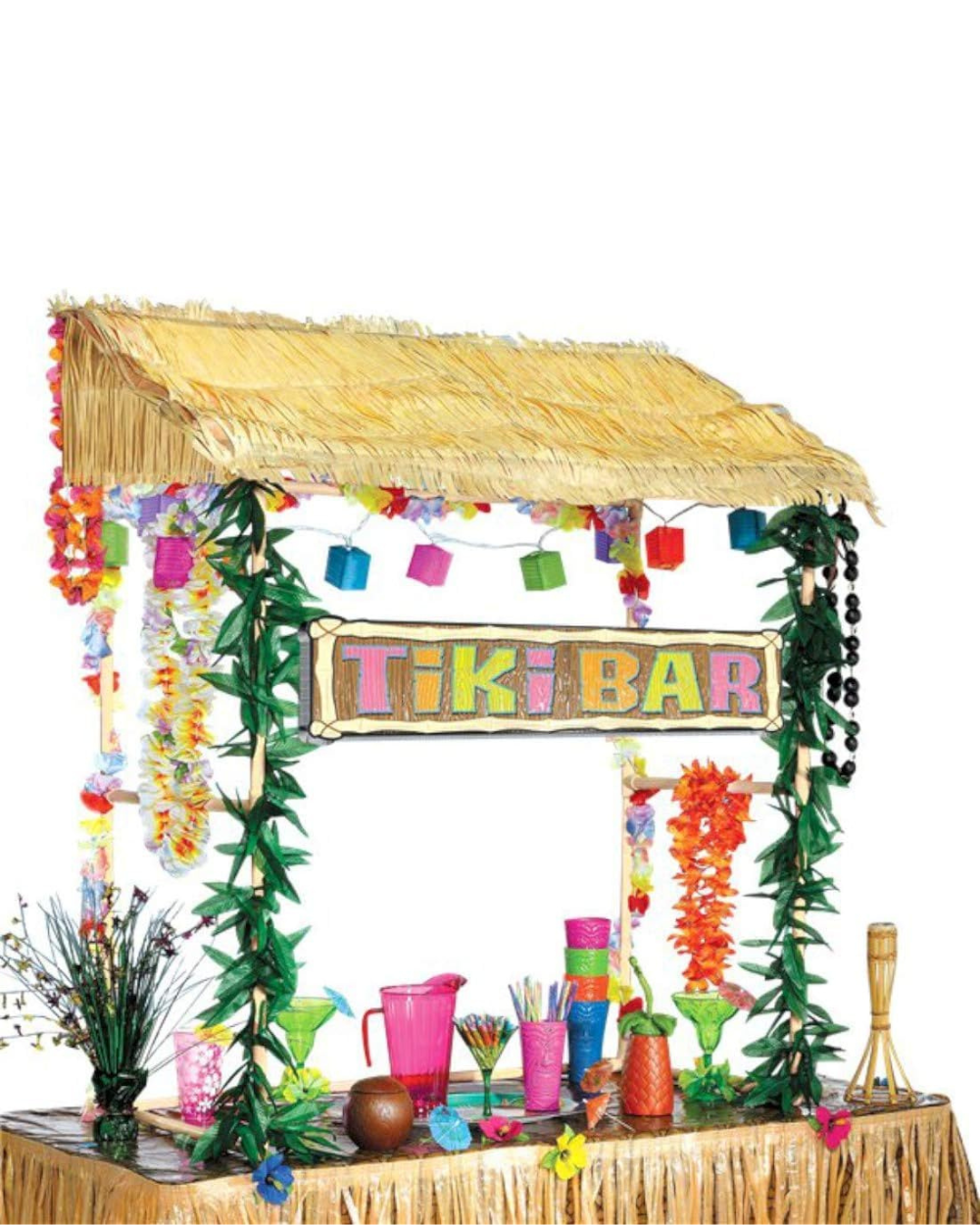 Hawaiian Tiki Bar Hut Summer Party Decoration