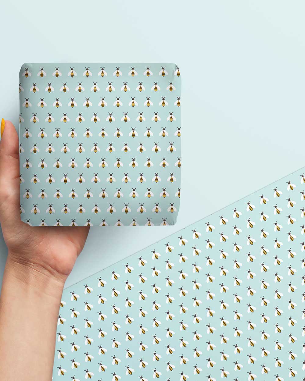 honey bee gift wrapping paper set friends recyclable cute modern