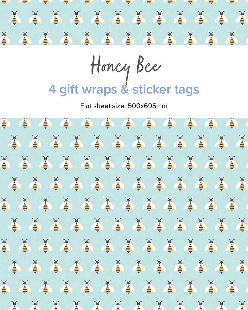 honey bee gift wrapping paper set friends recyclable cute modern