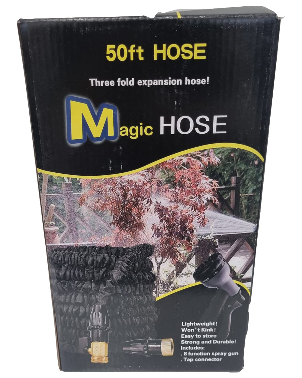 Magic Hose 50ft Expandable Garden Hose Black