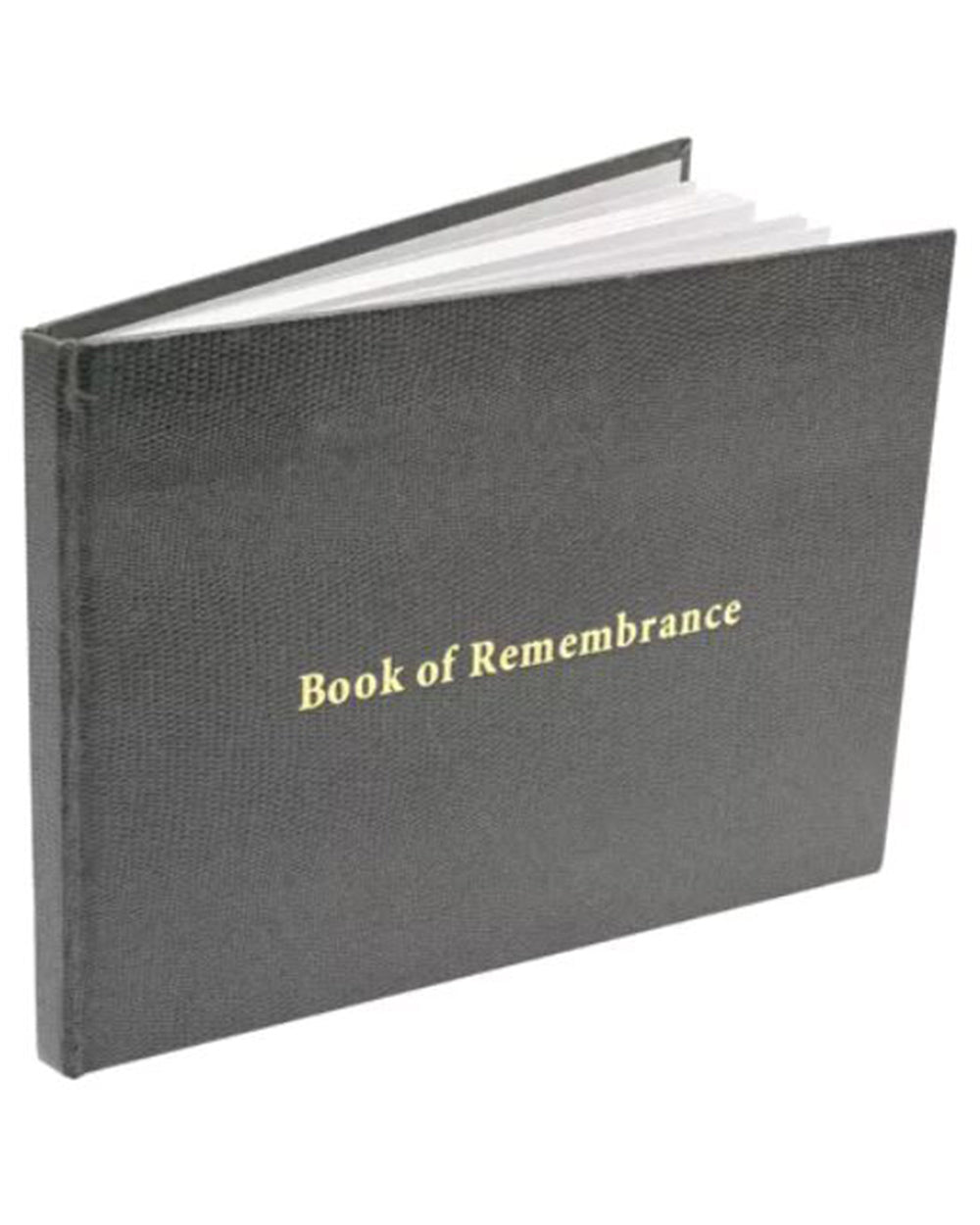 Funeral Memory Guest Book Condolence Leatherette Black Gold