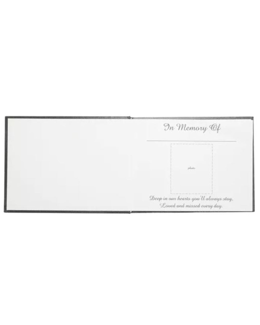 Funeral Memory Guest Book Condolence Leatherette Black Gold
