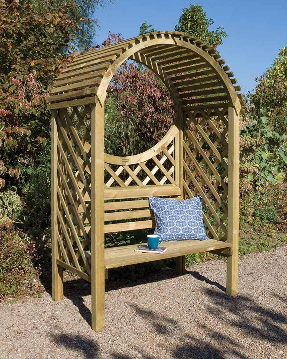 Wooden Garden Arbour Keswick Rowlinson 10 Year Guarantee