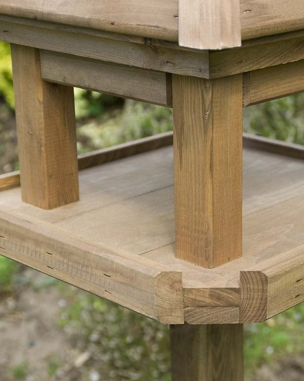 Lechlade Wooden Bird Table Garden Premium Rowlinson