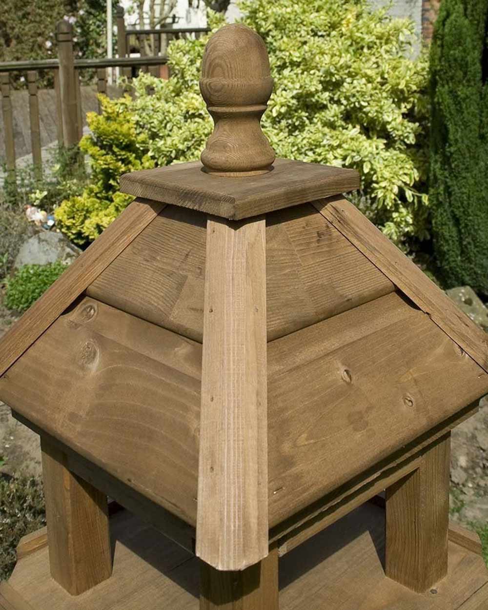 Lechlade Wooden Bird Table Garden Premium Rowlinson