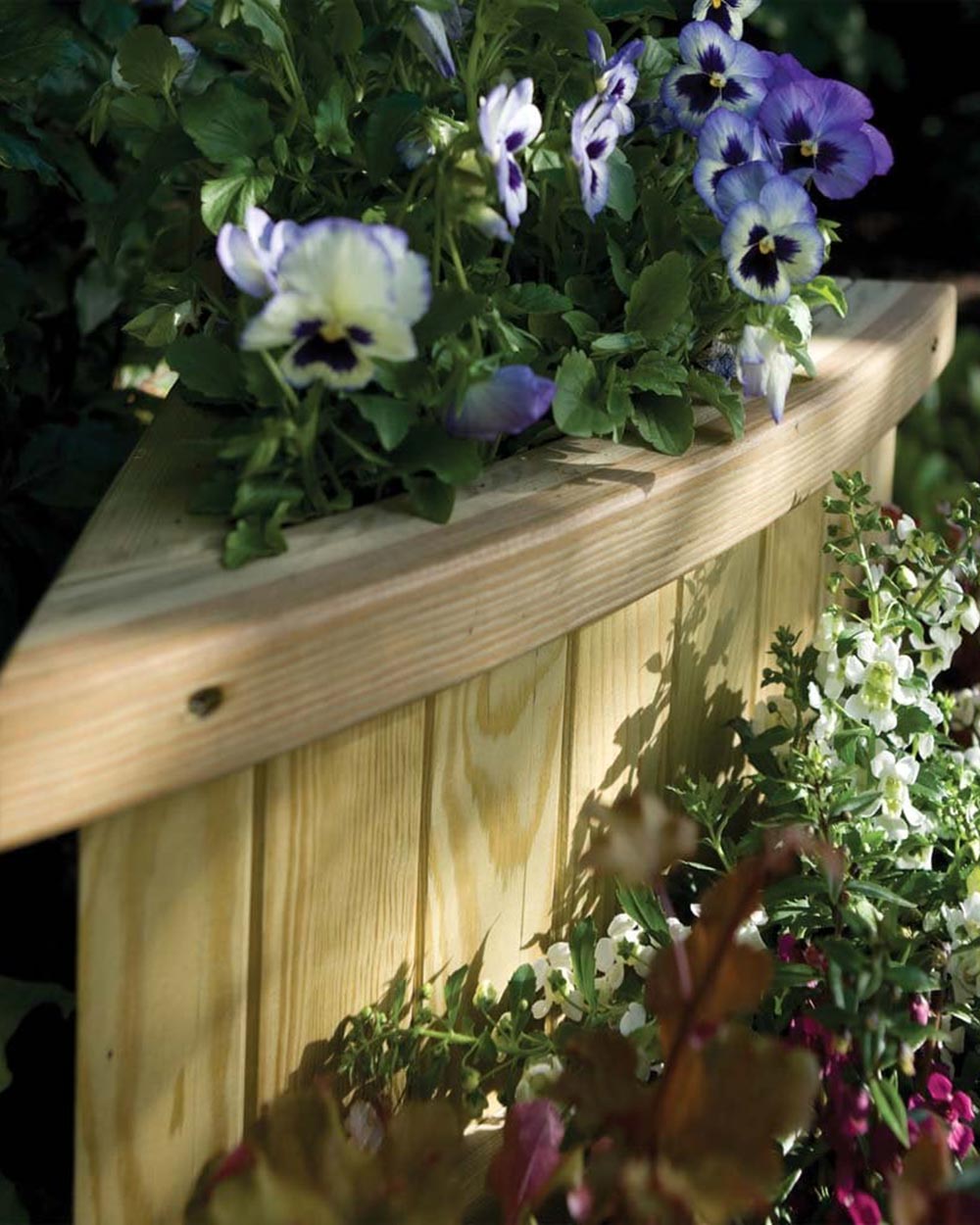 Marberry Cascade Wooden Planter 3 Tier Rowlinson