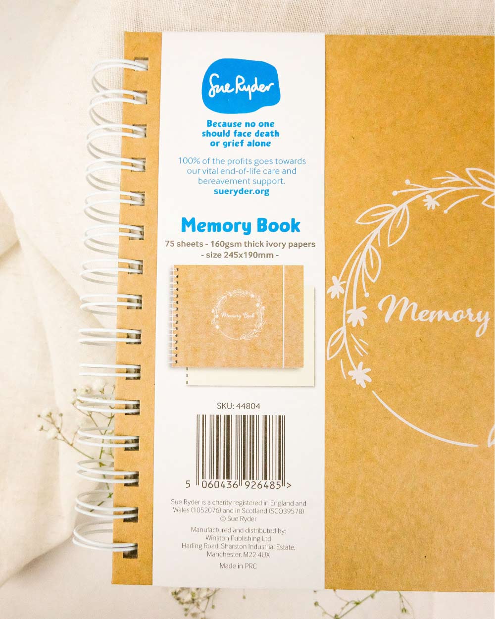 Memory Book 75 Pages Hard Back